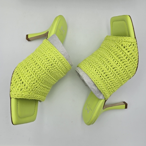 NIB Marc Fisher LTD Dako Square Toe Heeled Slip-on Dress Sandals—Light Green—9.5 - Picture 14 of 16